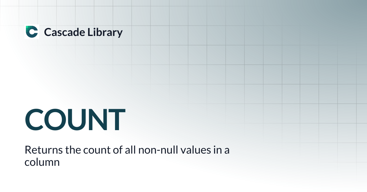 COUNT | Cascade Library