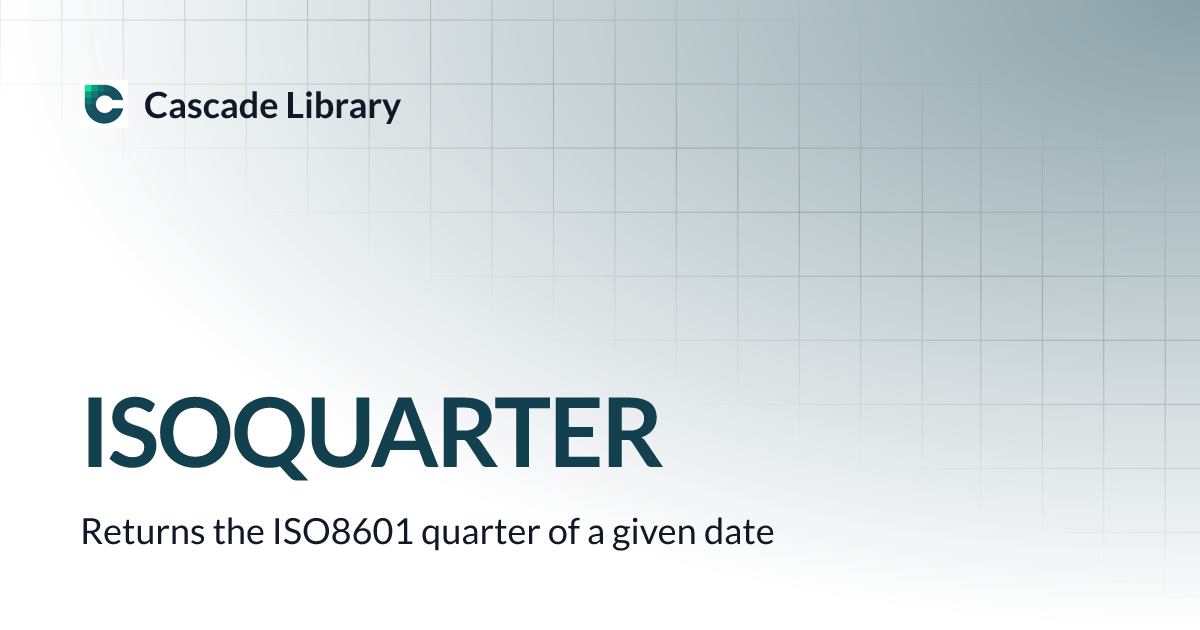 isoquarter-cascade-library